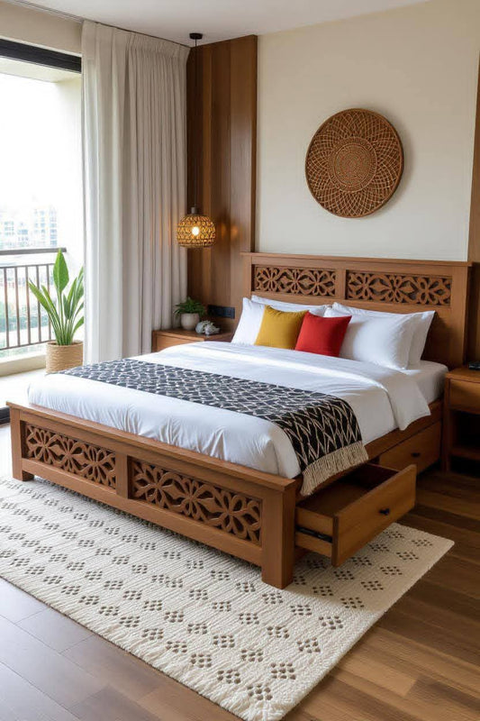 Carved Bed -001